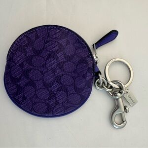 Coach Purple Coin Pouch Bag Charm